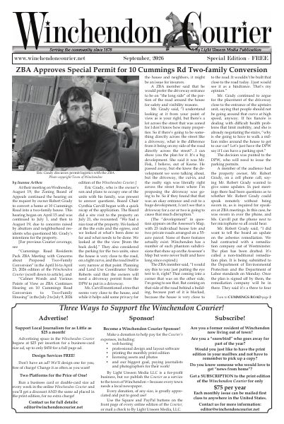 The front page, September 2026